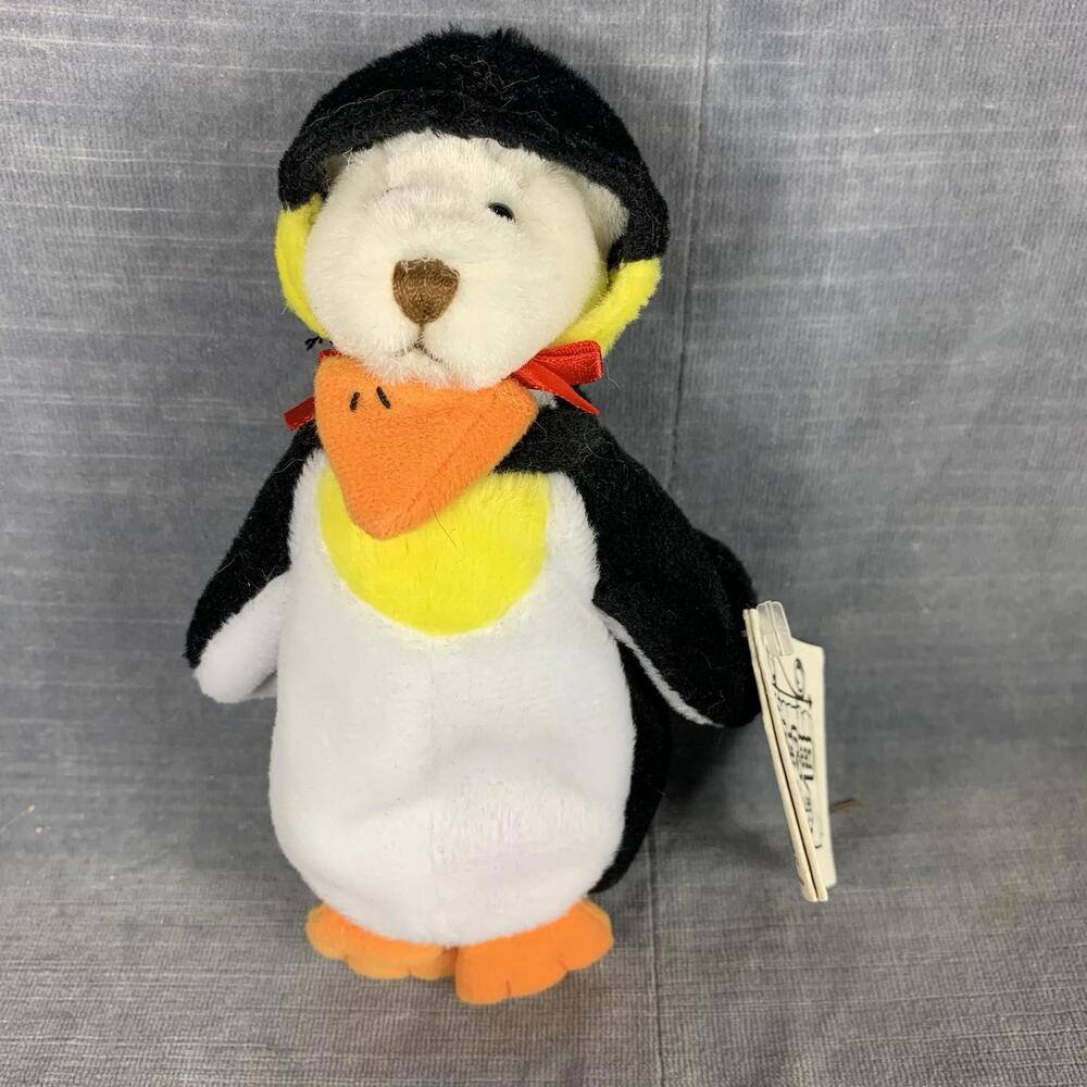 GANZ Wee Bear Village Penguin Stuffed Plush Toy 6.5” Like New